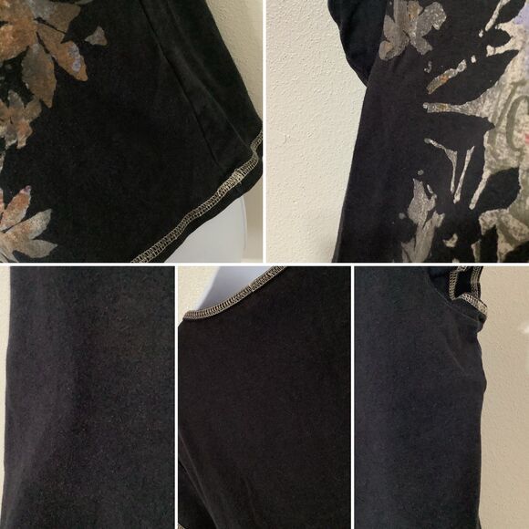 Blue Canyon Vintage Y2K Western Cowgirl Fairy Grunge Floral Baby Tee Large - Picture 11 of 11